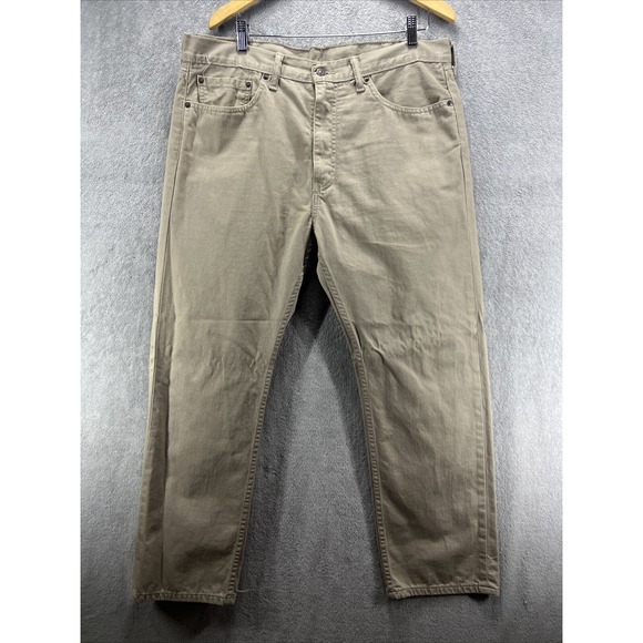 Levi's Other - Levi's 505 Mens Straight Leg Mid Rise Tan Jeans Actual Size 38W x 29L